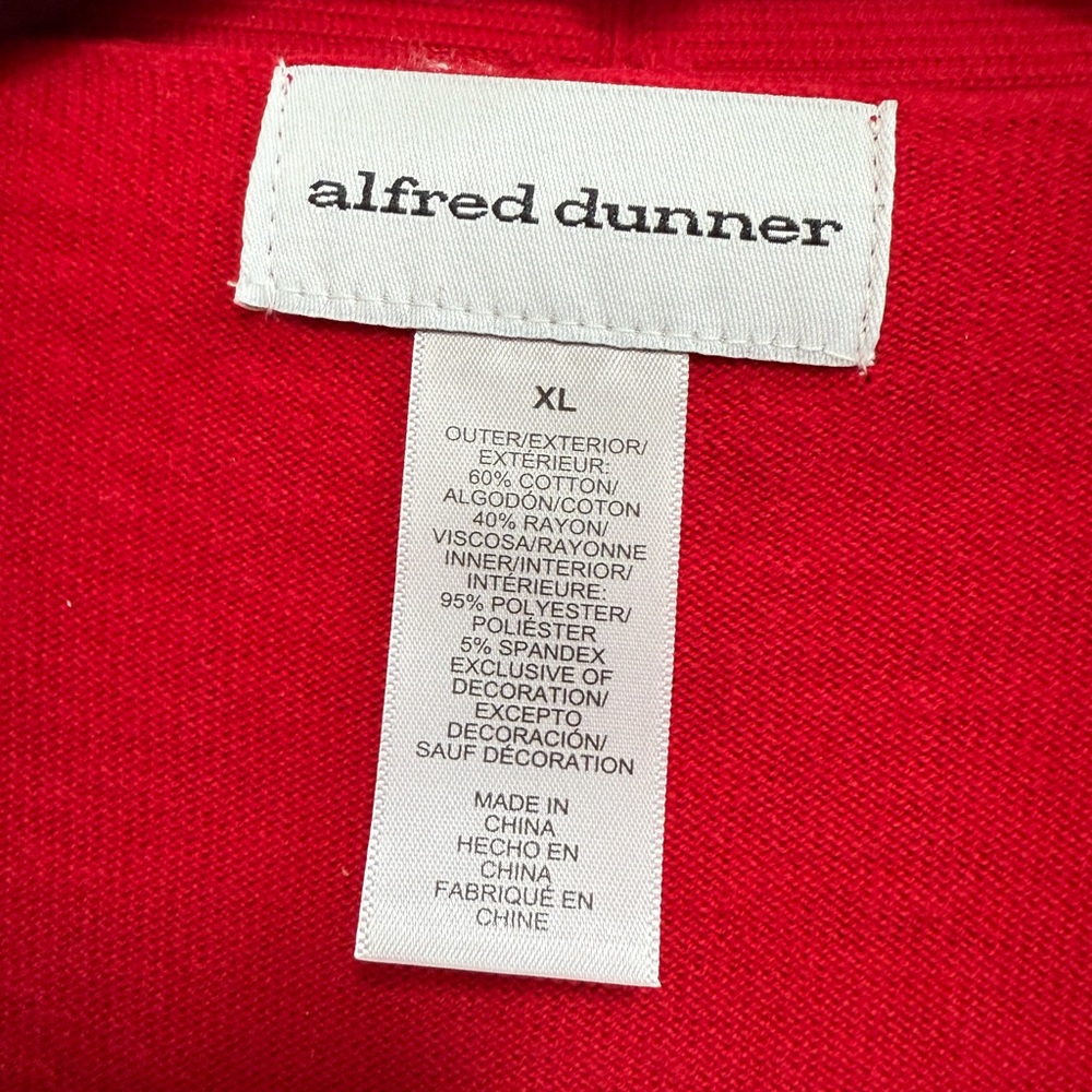 Red Cardigan with Patterned Top - Picture 5 of 5